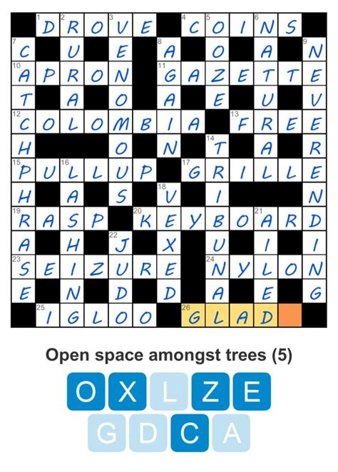 exude crossword